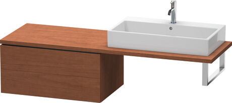 Low cabinet for console, LC583901313 American walnut Matt, Real wood veneer