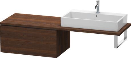 Low cabinet for console, LC583906969 Brushed walnut Matt, Real wood veneer