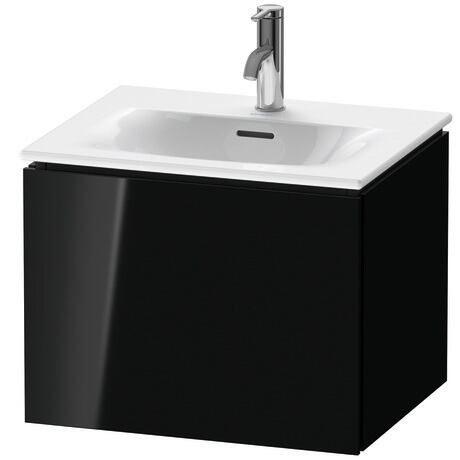 Vanity unit wall-mounted, LC613404040 Black High Gloss, Lacquer