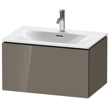 Vanity unit wall-mounted, LC613608989 Flannel Grey High Gloss, Lacquer