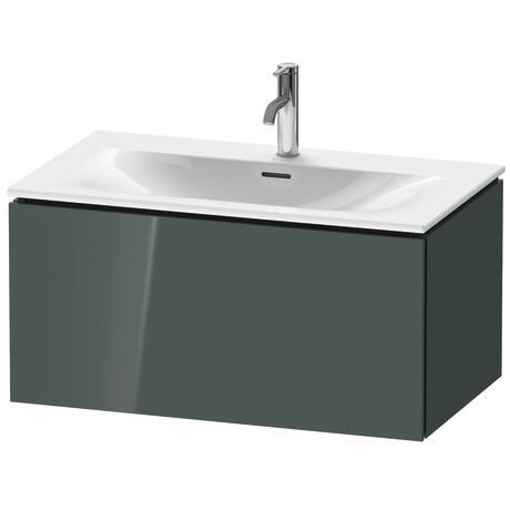 Vanity unit wall-mounted, LC613703838 Dolomite Gray High Gloss, Lacquer