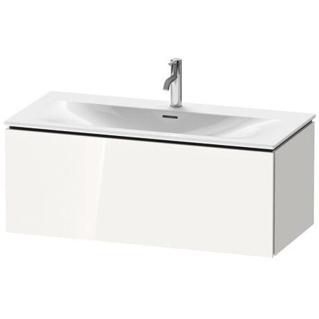 Vanity unit wall-mounted, LC613802222 White High Gloss, Decor