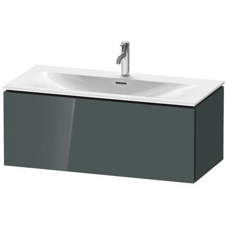 Vanity unit wall-mounted, LC613803838 Dolomite Gray High Gloss, Lacquer