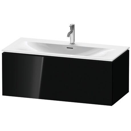 Vanity unit wall-mounted, LC613804040 Black High Gloss, Lacquer