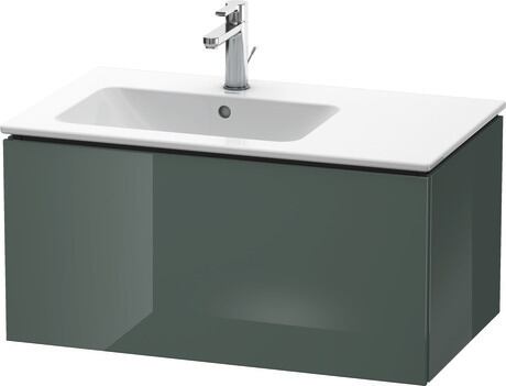 Vanity unit wall-mounted, LC614103838 Dolomite Gray High Gloss, Lacquer