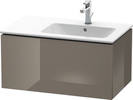 Vanity unit wall-mounted, LC614108989 Flannel Grey High Gloss, Lacquer