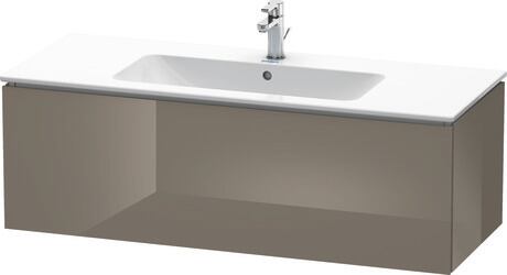 Vanity unit wall-mounted, LC614308989 Flannel Grey High Gloss, Lacquer
