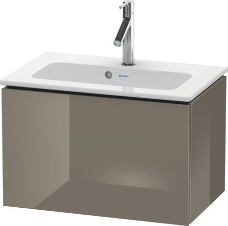 Vanity unit wall-mounted, LC615608989 Flannel Grey High Gloss, Lacquer