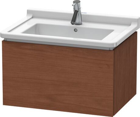 Meuble sous lavabo suspendu, LC616401313 Noyer américain mat, Placage bois véritable