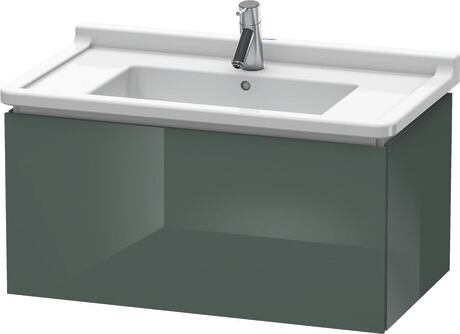 Vanity unit wall-mounted, LC616503838 Dolomite Gray High Gloss, Lacquer
