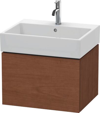 Meuble sous lavabo suspendu, LC617501313 Noyer américain mat, Placage bois véritable