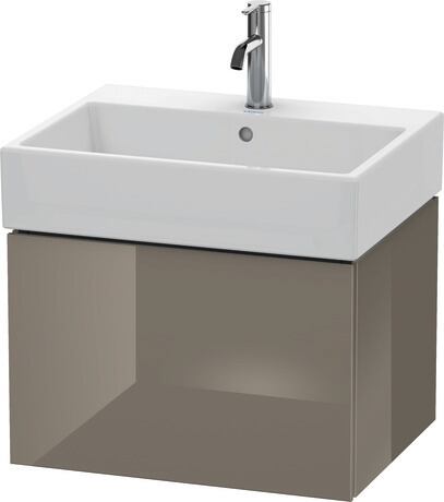 Vanity unit wall-mounted, LC617508989 Flannel Grey High Gloss, Lacquer