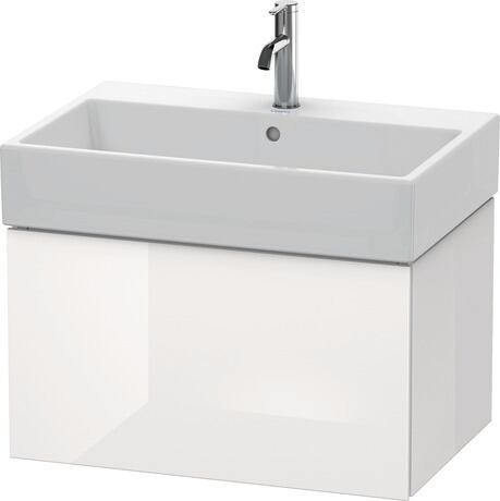 Vanity unit wall-mounted, LC617602222 White High Gloss, Decor