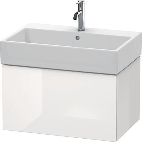 Vanity unit wall-mounted, LC617608585 White High Gloss, Lacquer