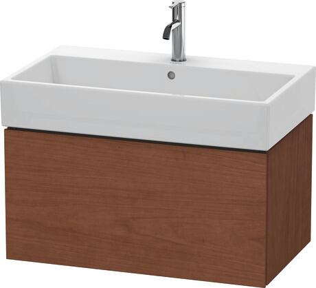 Meuble sous lavabo suspendu, LC617701313 Noyer américain mat, Placage bois véritable
