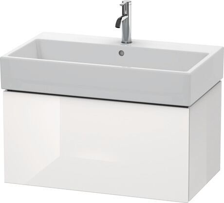 Vanity unit wall-mounted, LC617702222 White High Gloss, Decor