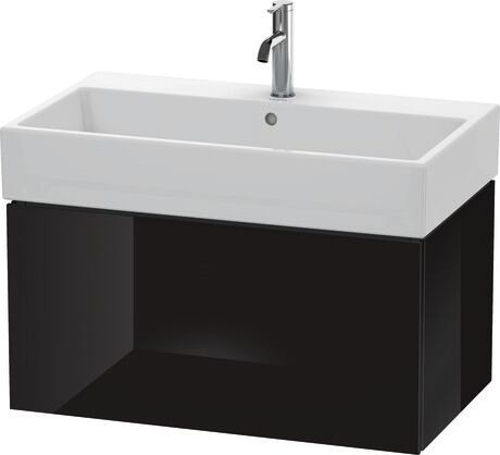 Meuble sous lavabo suspendu, LC617704040 Noir brillant, Laqué
