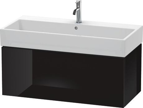 Meuble sous lavabo suspendu, LC617804040 Noir brillant, Laqué