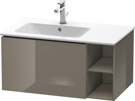 Vanity unit wall-mounted, LC619108989 Flannel Grey High Gloss, Lacquer