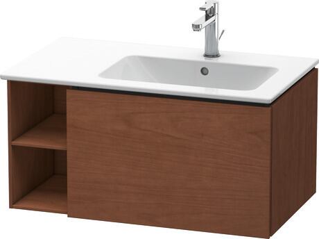 Mueble bajo lavabo suspendido, LC619201313 Nogal americano Mate, Chapa de madera auténtica