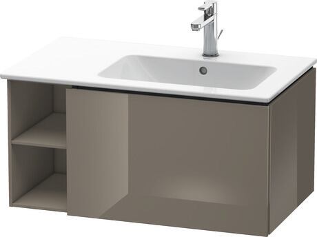 Vanity unit wall-mounted, LC619208989 Flannel Grey High Gloss, Lacquer