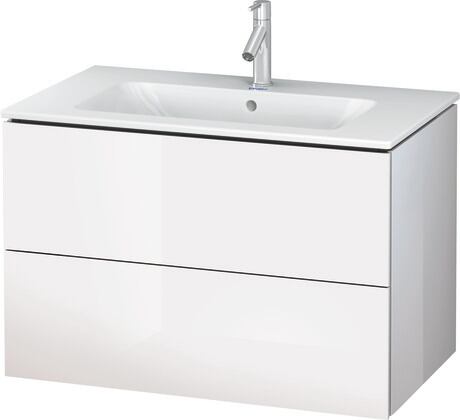 Vanity cabinet with sink, LC000902222 White High Gloss, Decor