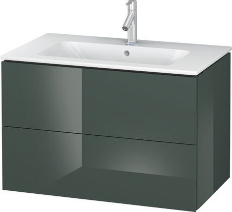 Vanity unit wall-mounted, LC624103838 Dolomite Gray High Gloss, Lacquer