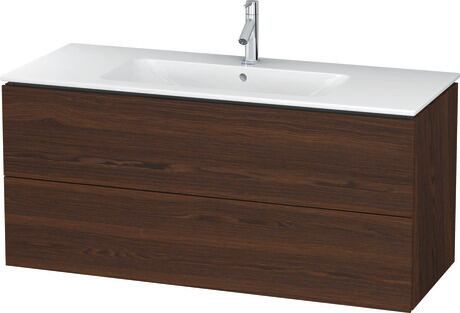 Meuble sous lavabo suspendu, LC624306969 Noyer brossé mat, Placage bois véritable