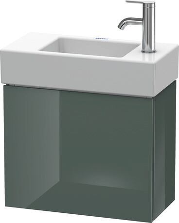 Vanity unit wall-mounted, LC6246L3838 Dolomite Gray High Gloss, Lacquer