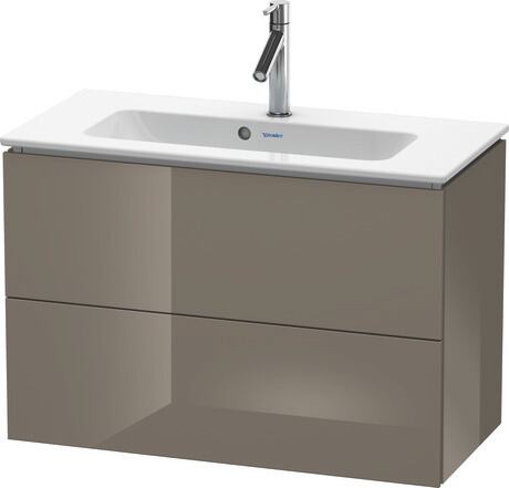 Vanity unit wall-mounted, LC625708989 Flannel Grey High Gloss, Lacquer