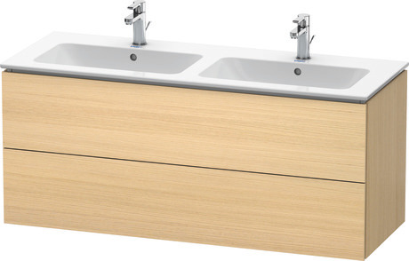 Vanity unit wall-mounted, LC625807171 Mediterranean oak Matt, Real wood veneer