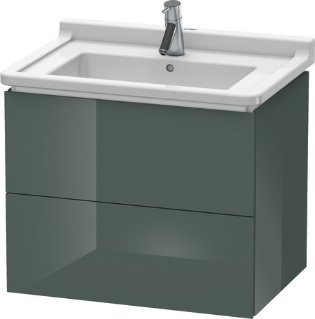 Vanity unit wall-mounted, LC626403838 Dolomite Gray High Gloss, Lacquer