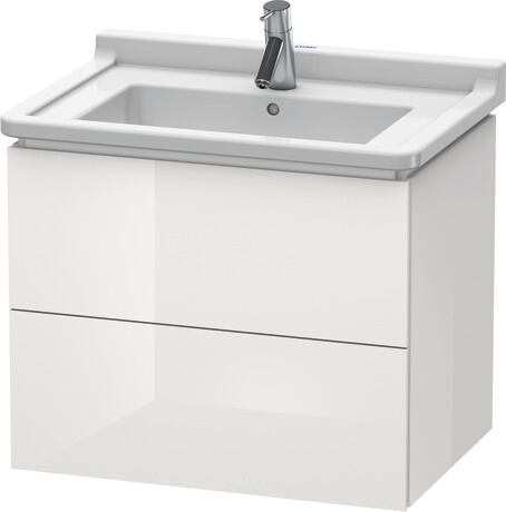 Vanity unit wall-mounted, LC626408585 White High Gloss, Lacquer
