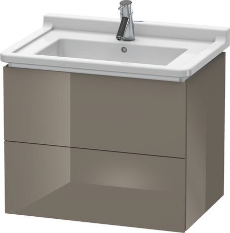 Vanity unit wall-mounted, LC626408989 Flannel Grey High Gloss, Lacquer