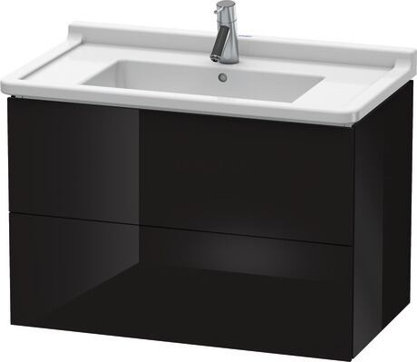 Vanity unit wall-mounted, LC626504040 Black High Gloss, Lacquer
