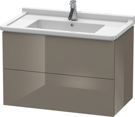 Vanity unit wall-mounted, LC626508989 Flannel Grey High Gloss, Lacquer