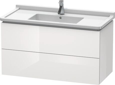 Vanity unit wall-mounted, LC626602222 White High Gloss, Decor