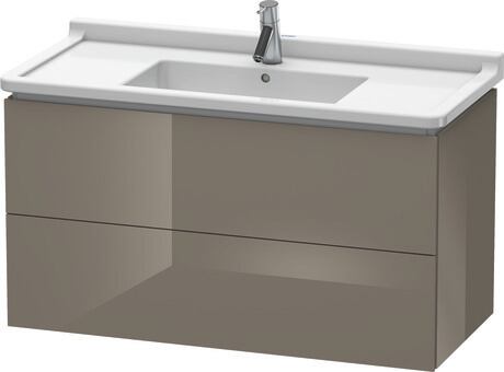 Vanity unit wall-mounted, LC626608989 Flannel Grey High Gloss, Lacquer