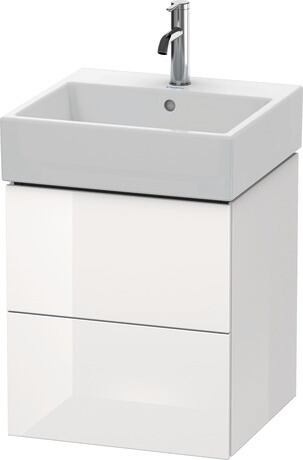 Vanity unit wall-mounted, LC627402222 White High Gloss, Decor