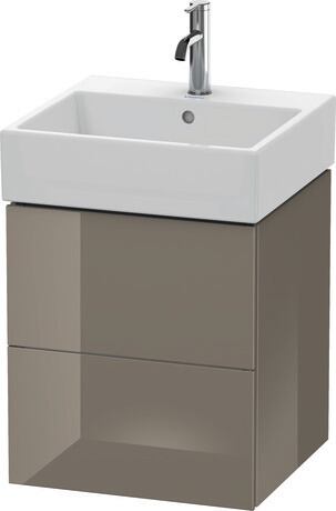 Vanity unit wall-mounted, LC627408989 Flannel Grey High Gloss, Lacquer