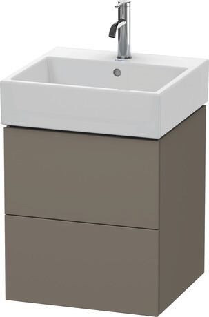 Vanity unit wall-mounted, LC627409090 Flannel Grey Satin Matt, Lacquer