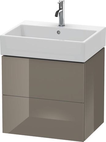 Vanity unit wall-mounted, LC627508989 Flannel Grey High Gloss, Lacquer