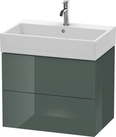 Vanity unit wall-mounted, LC627603838 Dolomite Gray High Gloss, Lacquer