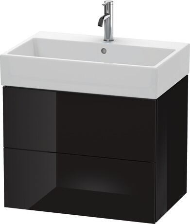 Vanity unit wall-mounted, LC627604040 Black High Gloss, Lacquer