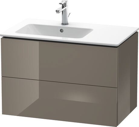 Vanity unit wall-mounted, LC629108989 Flannel Grey High Gloss, Lacquer