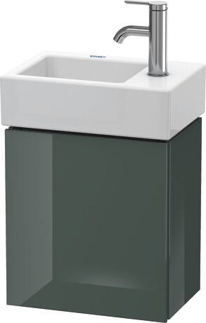 Vanity unit wall-mounted, LC6293L3838 Dolomite Gray High Gloss, Lacquer