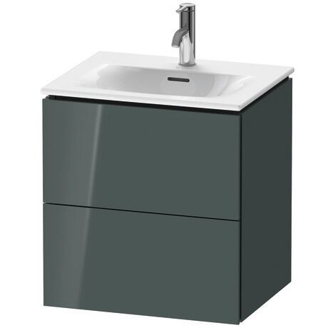 Vanity unit wall-mounted, LC630403838 Dolomite Gray High Gloss, Lacquer