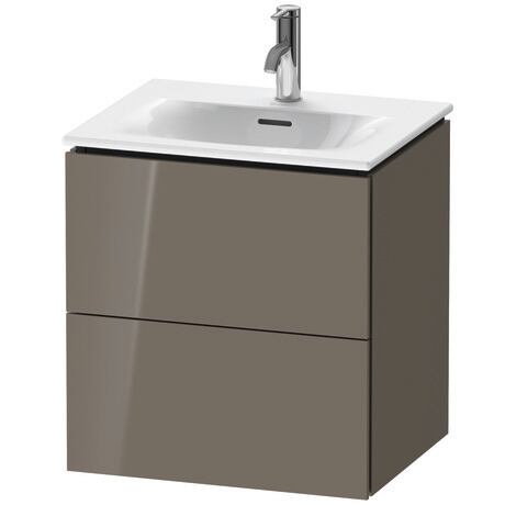 Vanity unit wall-mounted, LC630408989 Flannel Grey High Gloss, Lacquer