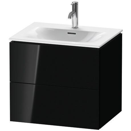 Vanity unit wall-mounted, LC630504040 Black High Gloss, Lacquer