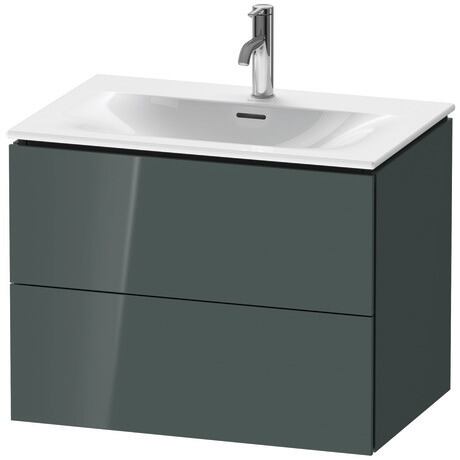 Vanity unit wall-mounted, LC630603838 Dolomite Gray High Gloss, Lacquer